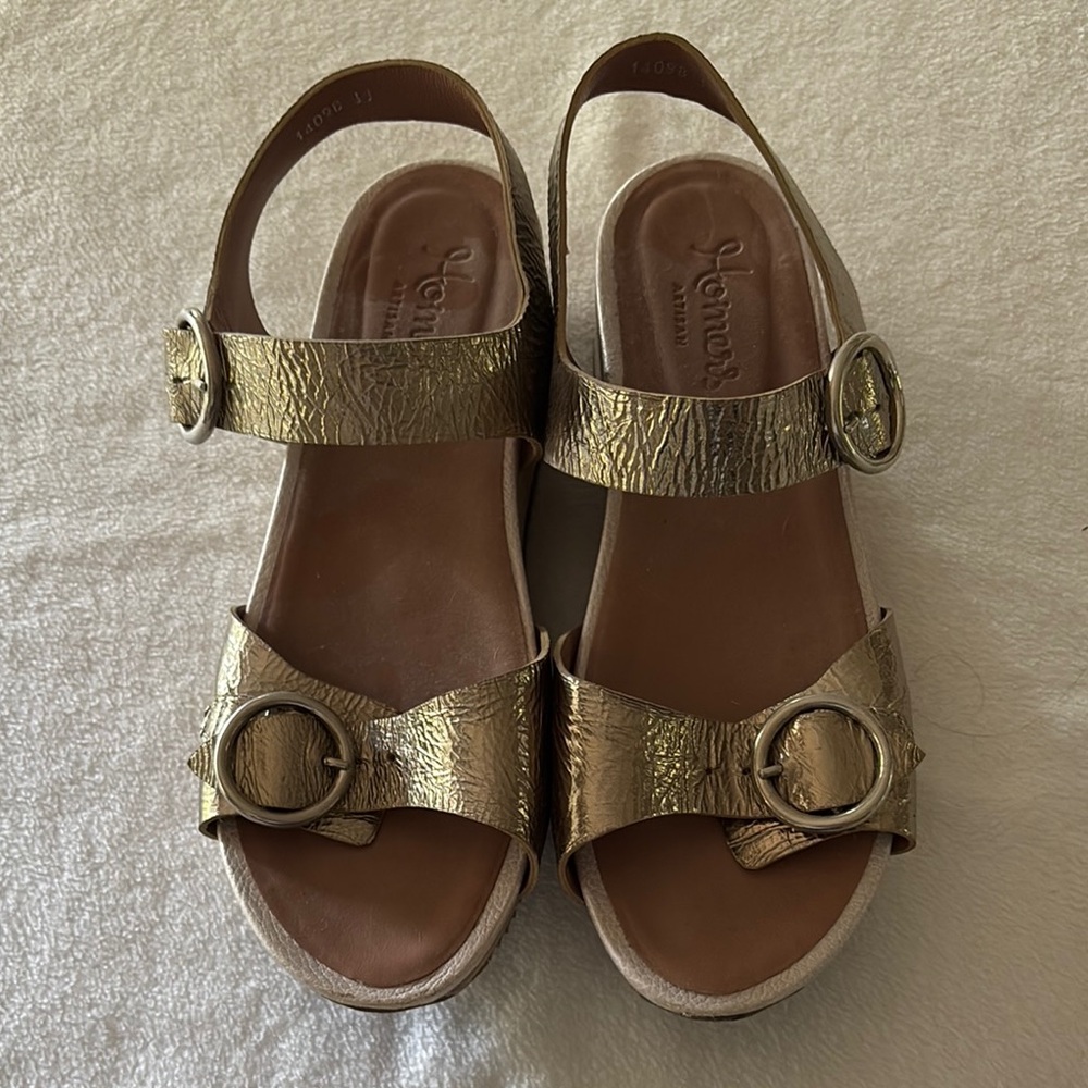Homers Artisan Gold Women's Sandals 39